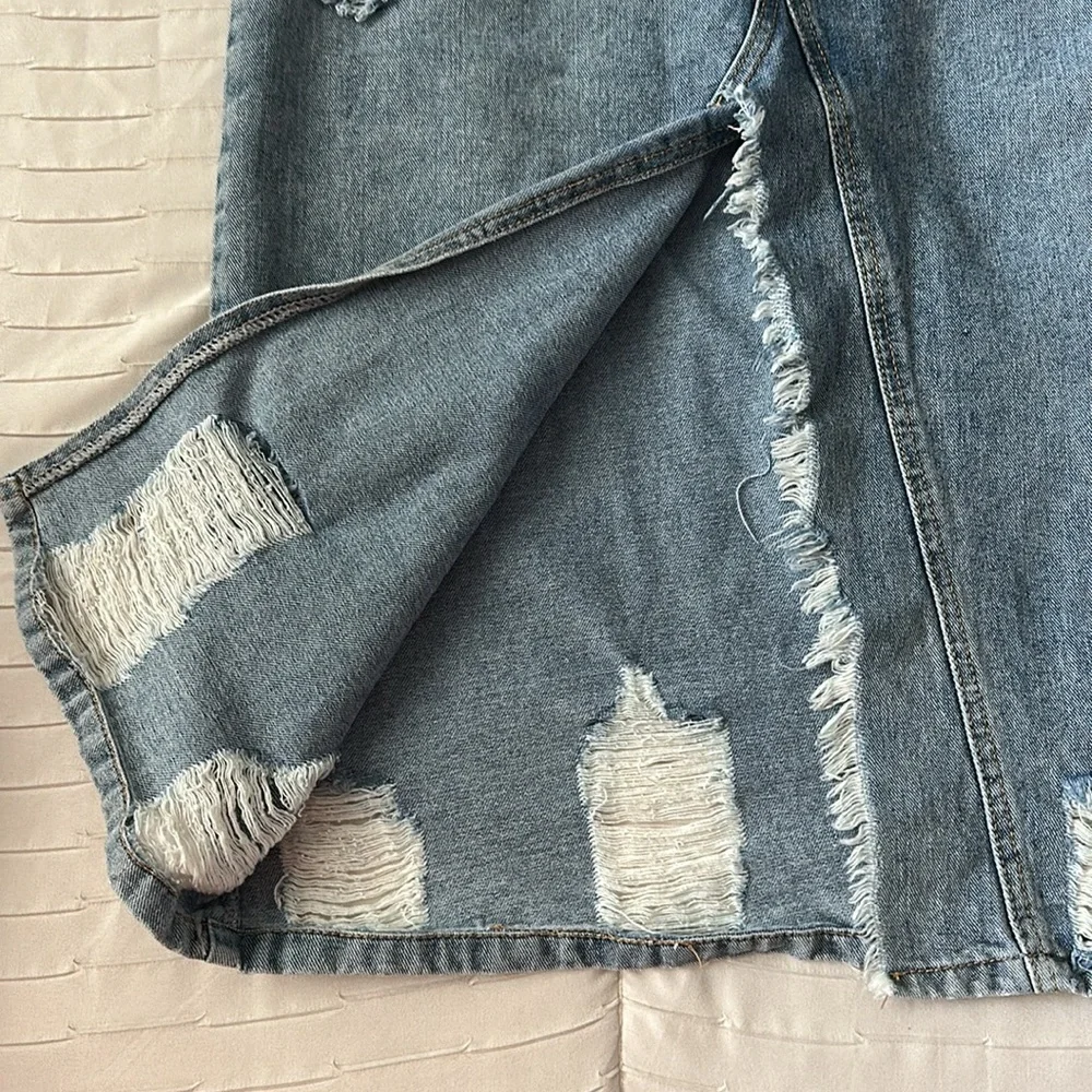 Denim long Skirt